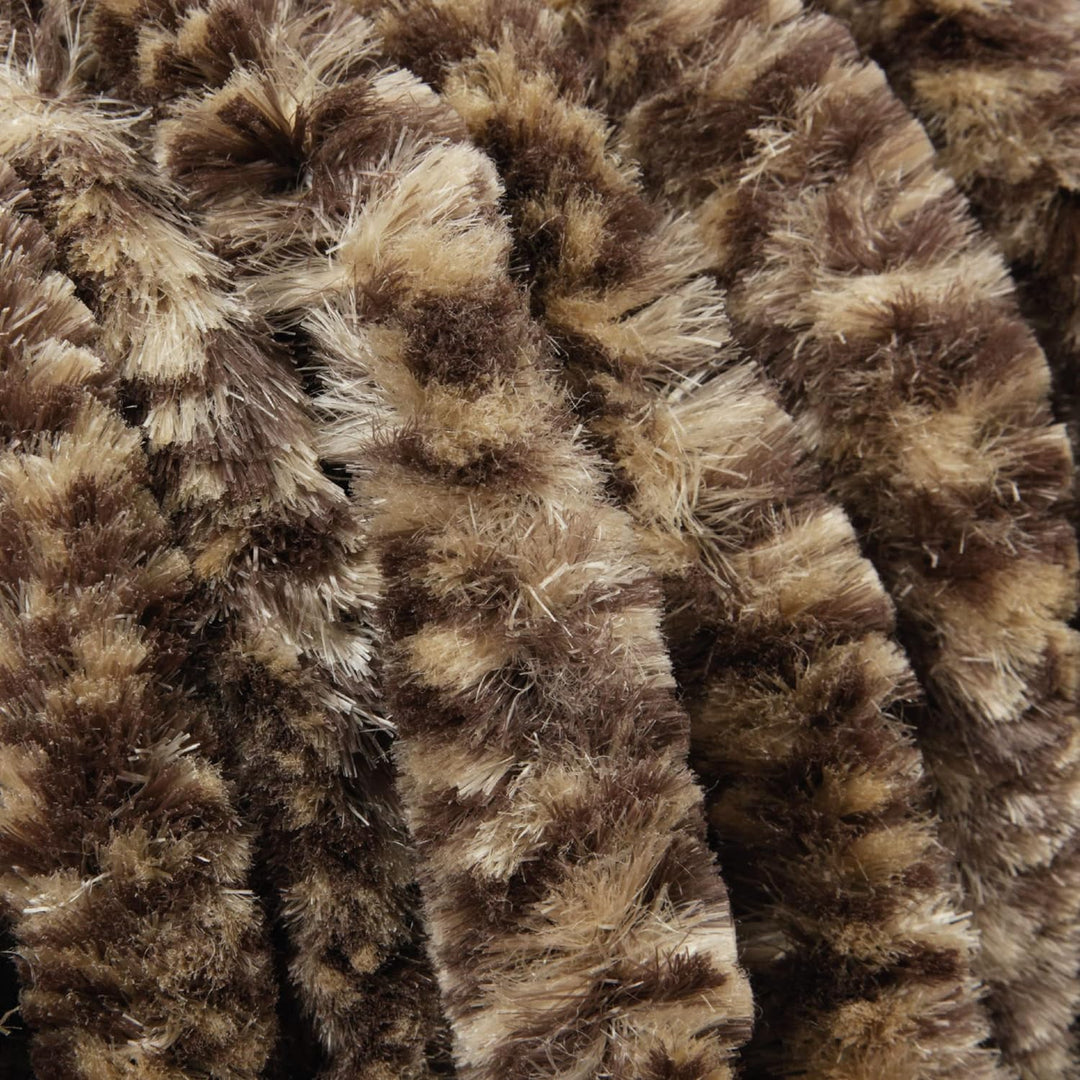 Arsvita Flauschvorhang 160x185 cm in Meliert beige - braun, Perfekter Insekten- und Sichtschutz für