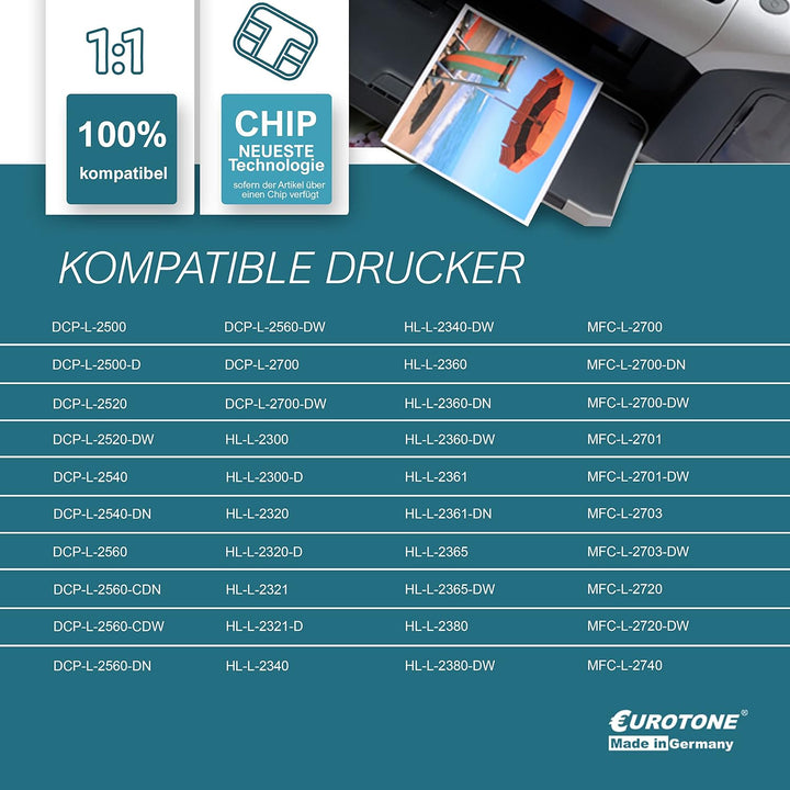 4X MWT Toner kompatibel für Brother MFC-L 2700 2701 2703 2720 2740 DW CW DN ersetzt TN2320