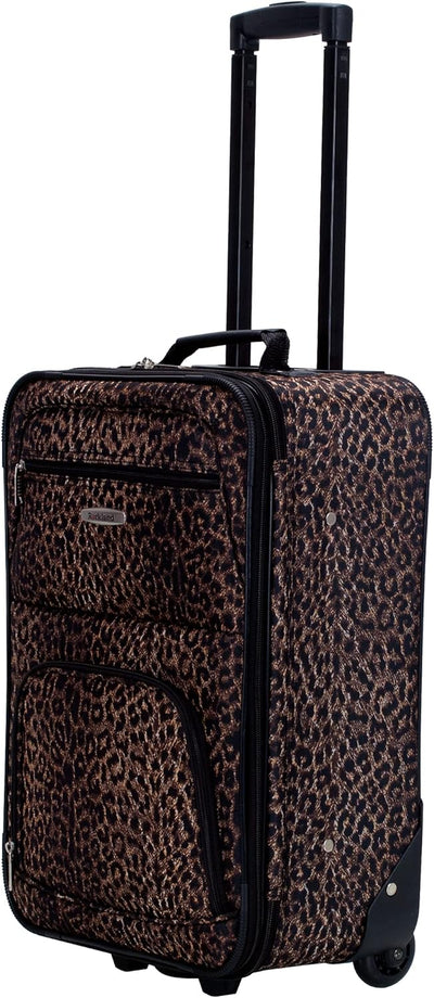 Rockland Vara Softside Gepäckset 3-teilig, Leopard, 3-Piece Set (20/22/28), Vara Softside Gepäckset