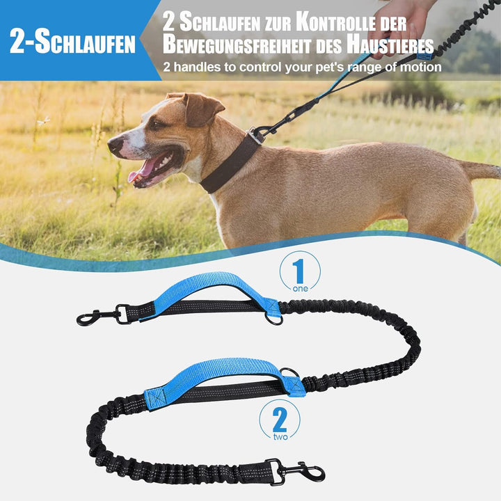 Snocyo Joggingleine Hunde, Jogging Hundeleine für Mittelgrosse und Grosse Hunde, Elastische und Refl