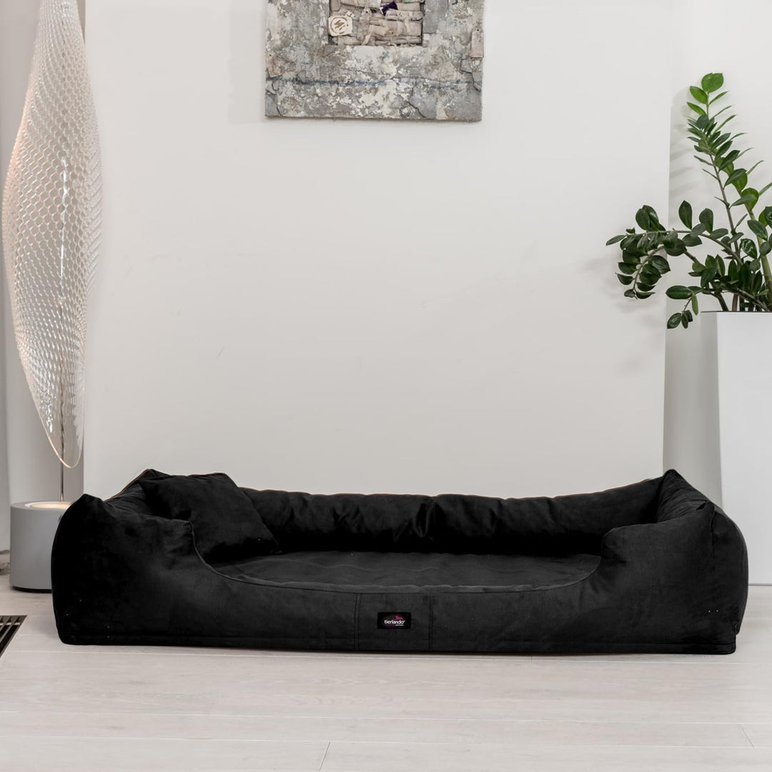 tierlando® Orthopädisches Hundebett Pluto Ortho VISCO Viscoschaum aus weichem Velours Grösse: PLV3 9