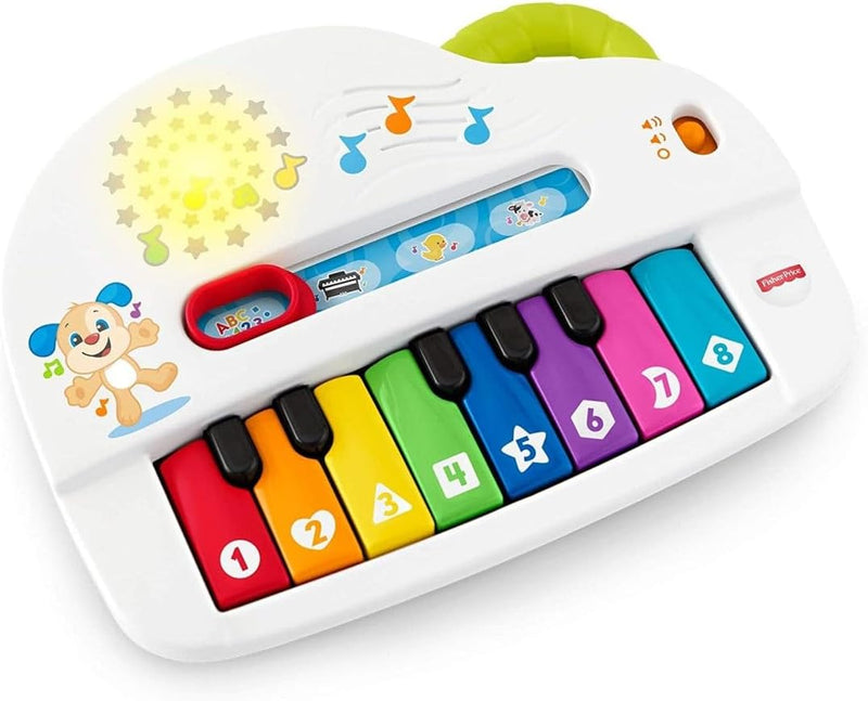 Fisher-Price Babys erstes Keyboard - tragbares Spielzeugklavier mit 4 Spielmöglichkeiten, Liedern, L