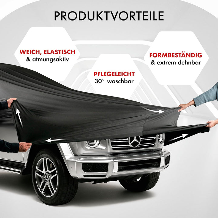 Walser Abdeckung Auto Indoor Stretch Basic, Autoabdeckung Winter, staubdichte Autogarage Abdeckung,