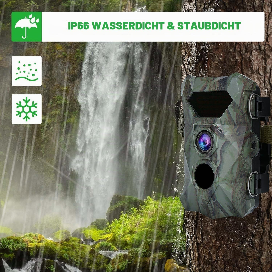 Coolifepro Wildkamera, 4K Video Wildtierkamera, 48MP Wildtierkamera mit Nachtsicht Bewegungsmelder,