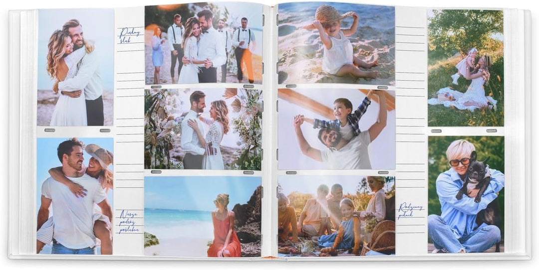 Maverton personalisiertes Fotoalbum zum Einstecken 10x15 cm - Einsteckalbum mit Gravur für 500 Fotos