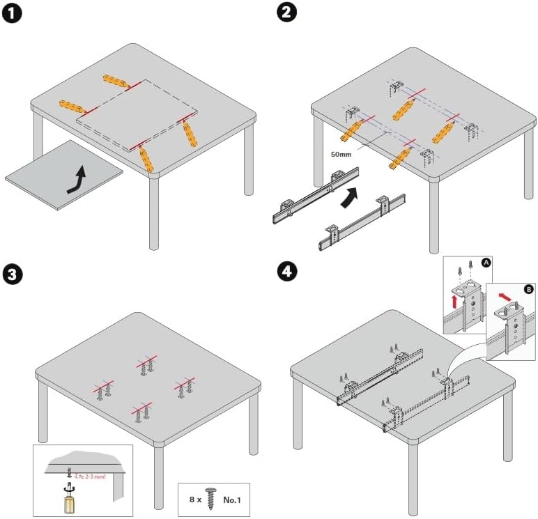 FIX&EASY Tastaturauszug Up&Down-XL Tastaturablage 800X400mm sonoma eiche Dekor Auszugschienen m. Ein