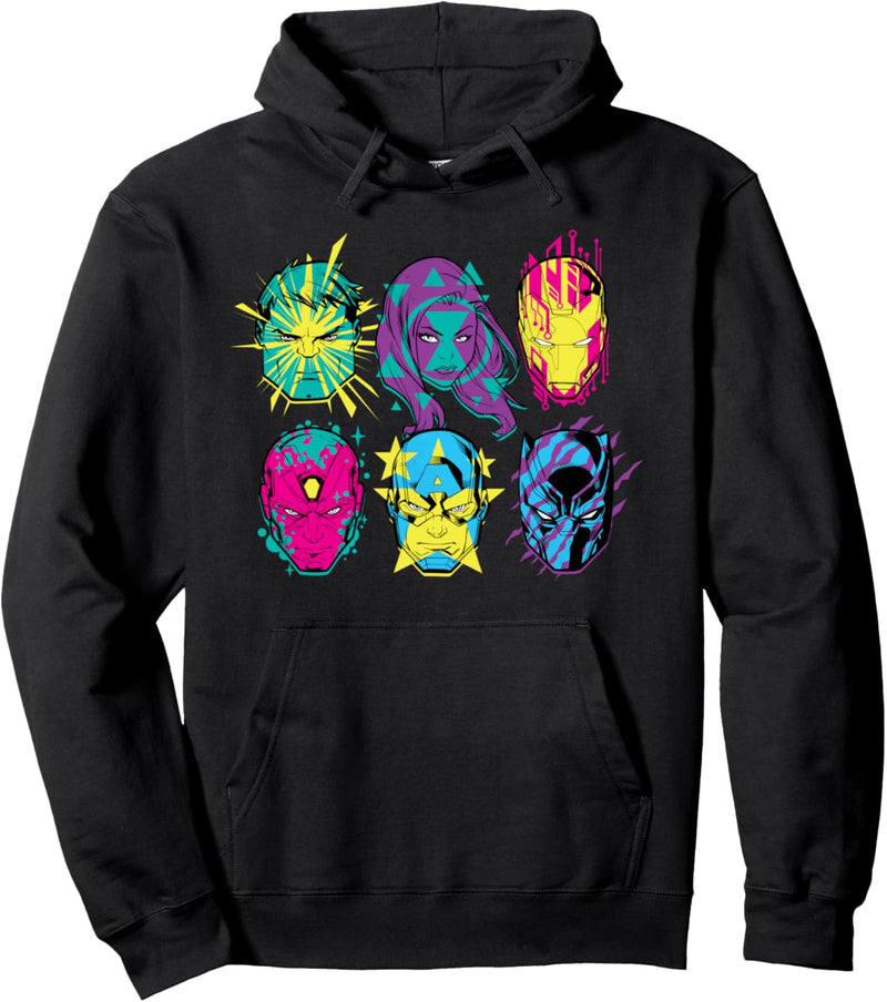 Marvel Avengers Assemble 80s Comic Super Heroes Pullover Hoodie