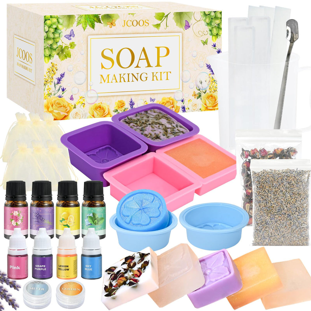 Vezerd Seife Selber Machen, Kreative Bastelset Erwachsene DIY Set Seifenherstellung mit Seifenform,