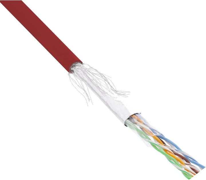 InLine 72099R Patchkabel Cat.5e, rot, SF/UTP, AWG26, PVC, 100m