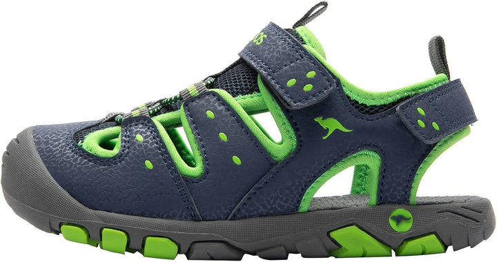 KangaROOS Jungen K-Trek Sandale 29 EU Dk Navy Lime, 29 EU Dk Navy Lime