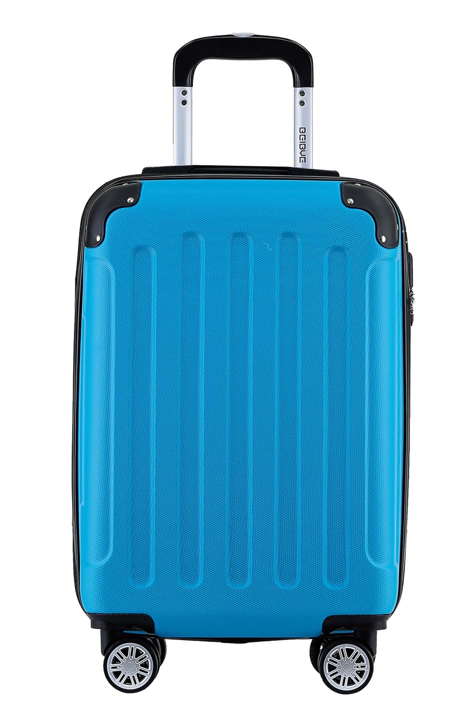 BEIBYE- Hartschalenkoffer Koffer Trolley Rollkoffer Reisekoffer Zahlenschloss 4 Zwilings-Rollen (Cya