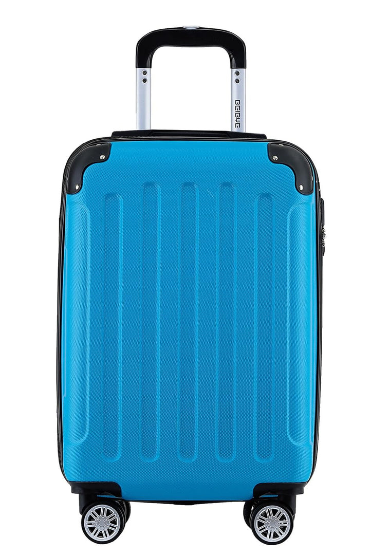 BEIBYE- Hartschalenkoffer Koffer Trolley Rollkoffer Reisekoffer Zahlenschloss 4 Zwilings-Rollen (Cya
