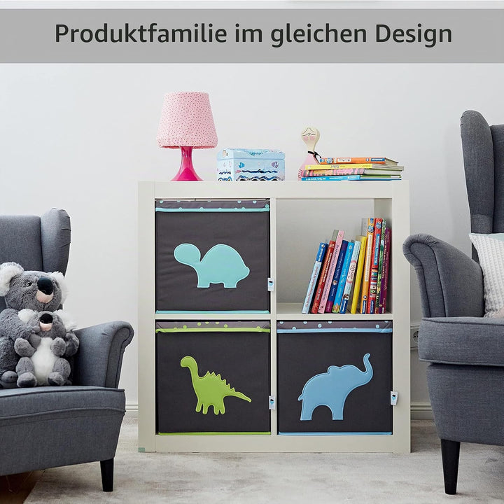 LOVE IT STORE IT Aufbewahrungsbox mit Deckel - Kallax Boxen aus Stoff - Verstärkt mit Holz -Quadrati