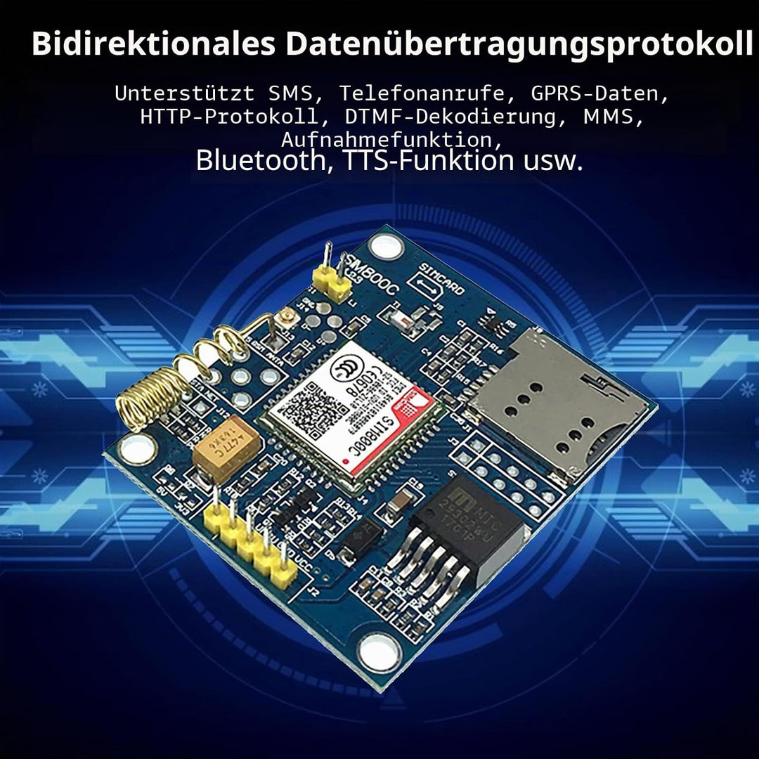 Ticfox SIM800C GSM/GPRS-Entwicklungsplatinenmodul Elektronische Komponenten