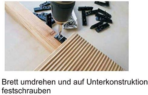 unsichtbare Terrassenbefestigung auf Holz 500 Stück für ca. 15 m² Schrauben in A2