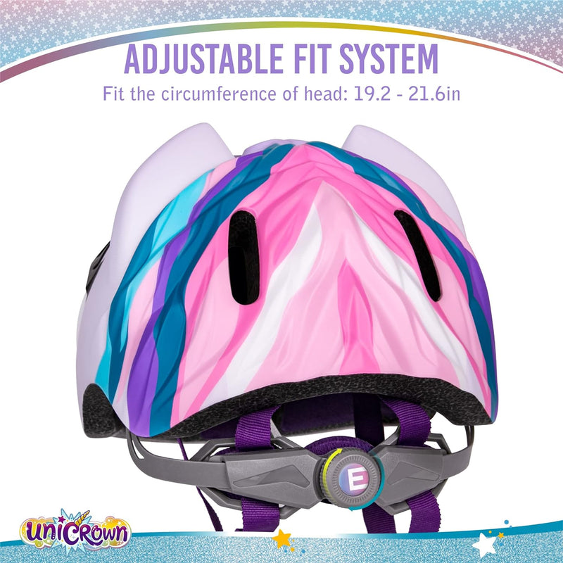 ANIMILES Kinder Fahrradhelm - 3D Einhorn Helm & Hai Helm für Mädchen, Jungen 3-8 Jahre, Verstellbare