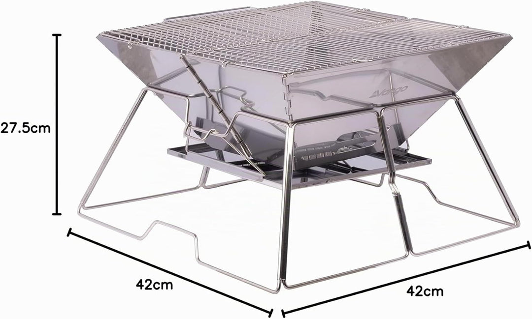 Vango Ranger BBQ, tragbarer Campinggrill mit Tragetasche, 42 x 43 x 27,5 cm, 4,4 kg