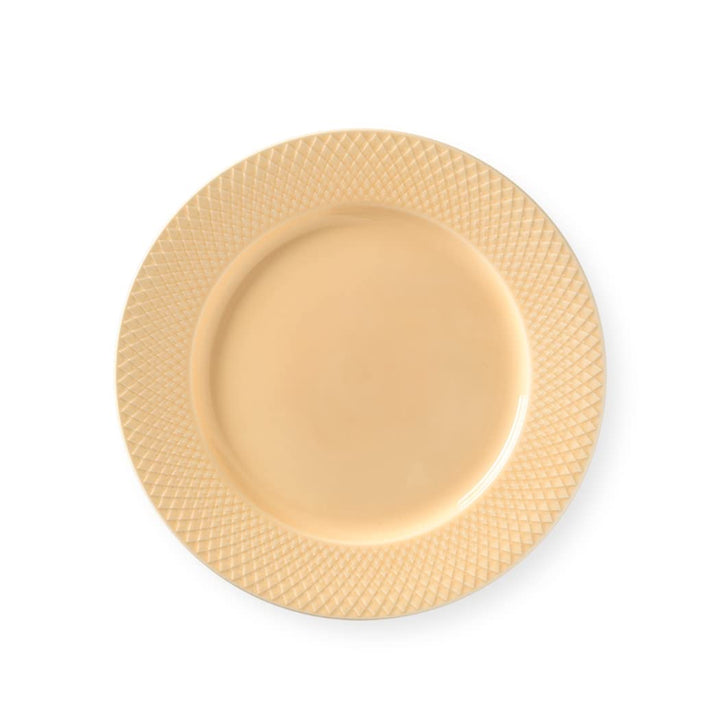 Lyngby Porcelæn Diner-Teller Ø27 cm Rhombe Color Mix & Match aus Porzellan, sand