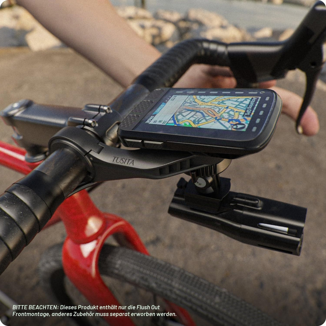 TUSITA Flush Out Front Halterung Kompatibel mit Wahoo Elemnt GPS Fahrradcomputer, Viertelumdrehung z