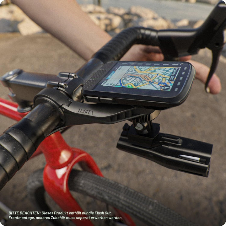 TUSITA Flush Out Front Halterung Kompatibel mit Wahoo Elemnt GPS Fahrradcomputer, Viertelumdrehung z