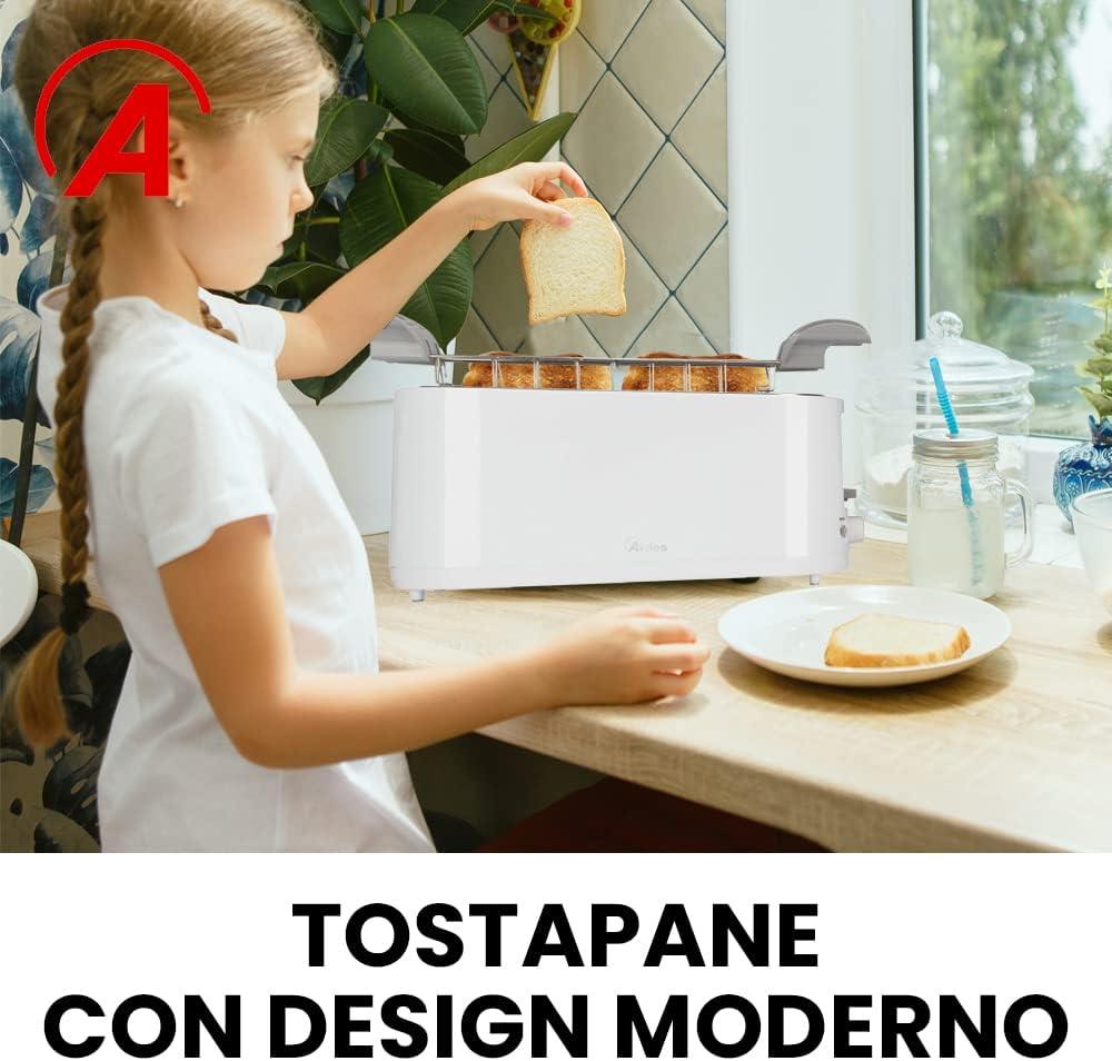 Ardes ARTOAST02 Tostapane Tostapane 2 Fette Sleek Plus 4 Fette Extra 3 Funzioni Cottura und Timer 7