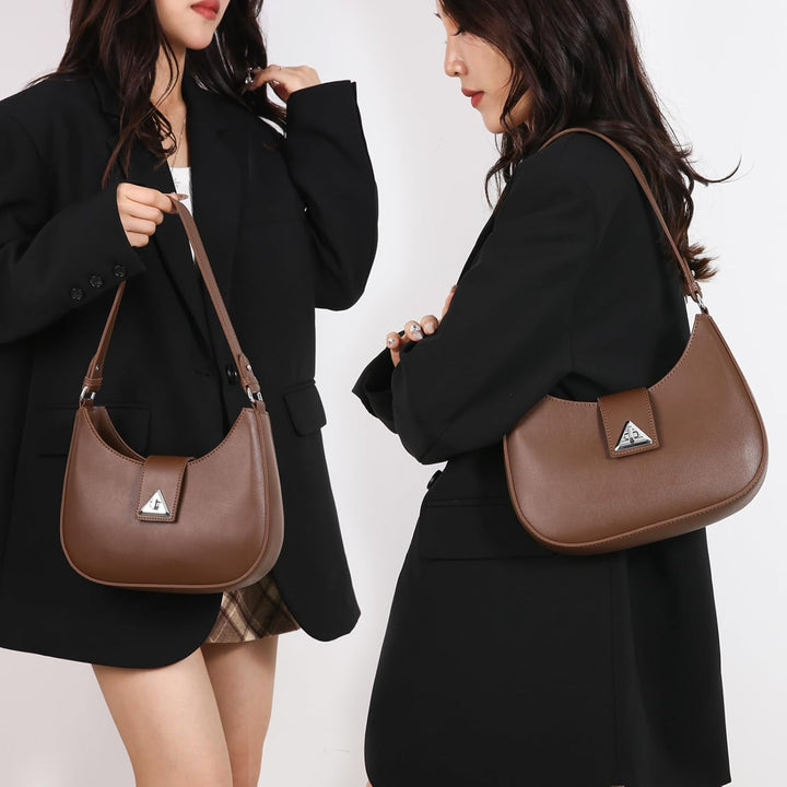 Travistar Handtasche Damen Klein Elegant Schultertasche Damen PU Leder Hobo Bag Y2k Tasche Satteltas