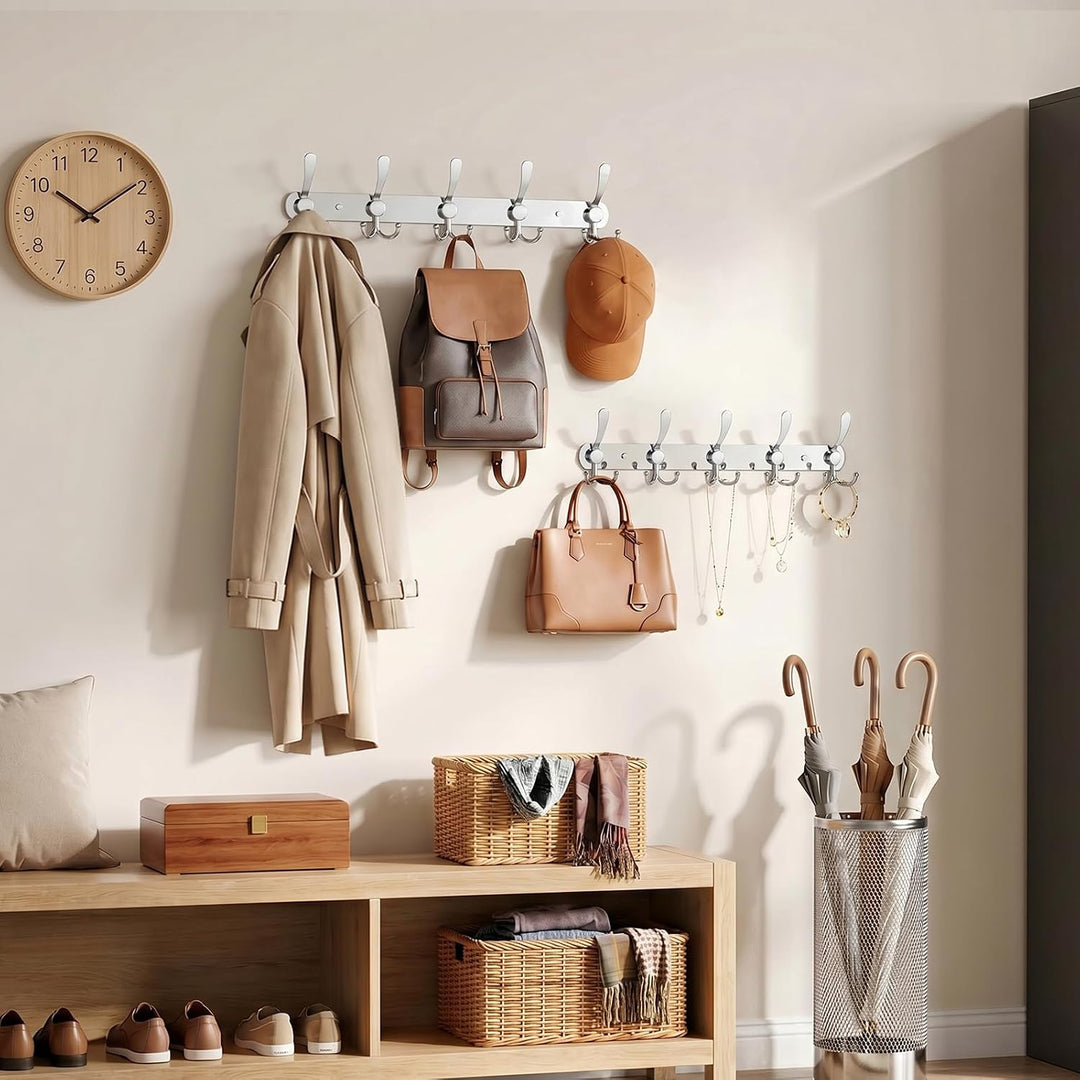 LYLIN kleiderhaken Hakenleiste, Garderobenhaken Edelstahl Rostfrei Handtuchhaken Wandhaken Garderobe