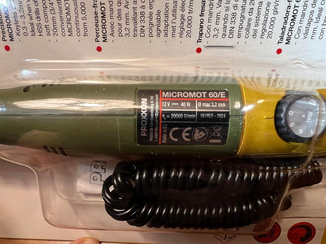 PROXXON MICROMOT Multitool/Bohr- und Fräsgerät 60 EF (Nachfolger 50 EF) Set mit Drehzahlsteuerung un