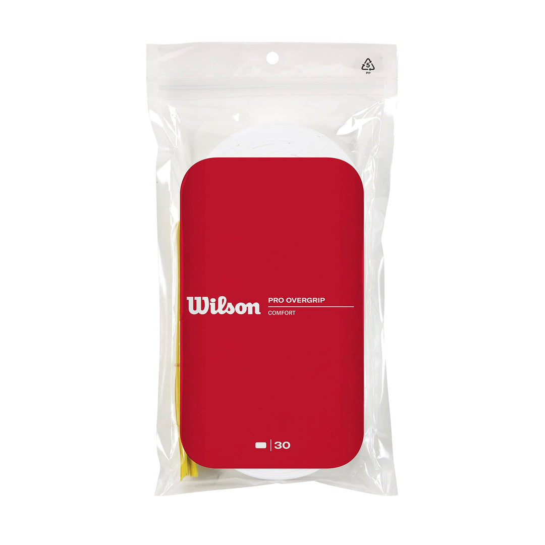 Wilson Unisex Griffband Pro Overgrip, weiss, 30 Stück, WRZ4017WH Single, Single