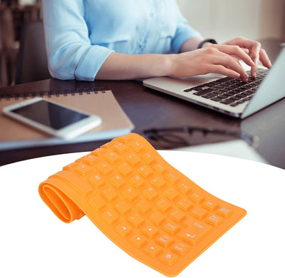 Annadue Leise Klappbare Gaming Tastatur, 85 Tasten Kabelgebundene USB Tastatur, Wasser und Staubabwe