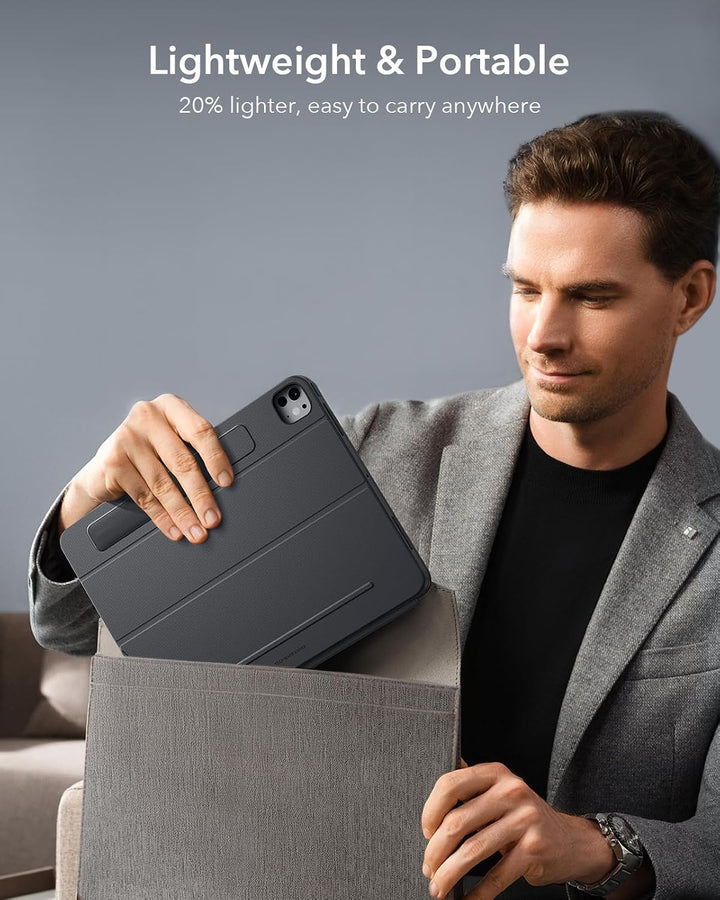 ESR Hülle mit Tastatur für iPad Pro 11" (M5/M4) 2025/2024 – Magnetisch abnehmbare Tastatur, Hoch- un