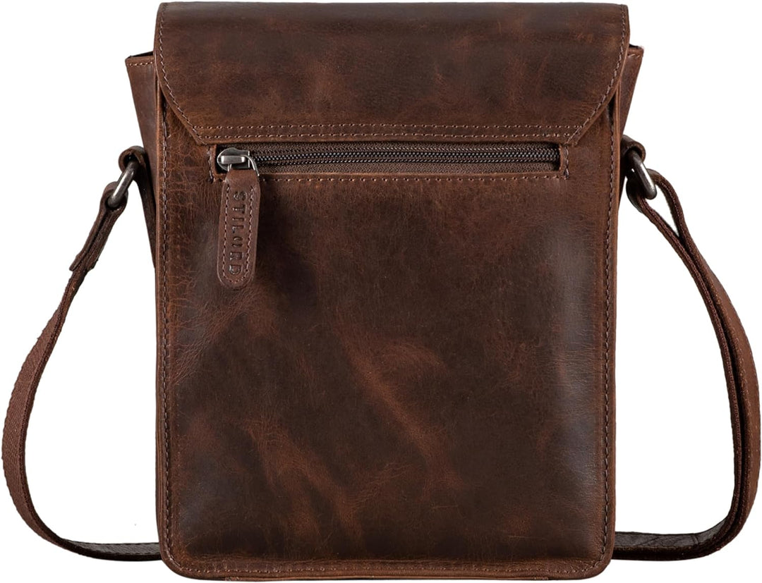 STILORD 'Sven' Herrenhandtasche Leder Umhängetasche klein Schultertasche Männer 8 Zoll Tablet Herren