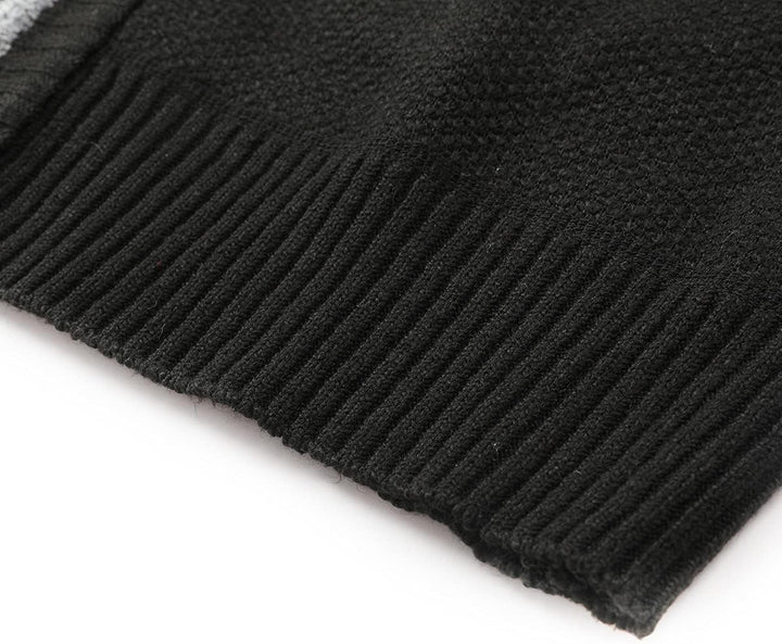 YOUTHUP Herren Weste Strickweste Fleece-Fütterung Ärmellose Strickjacke mit Stehkragen Winter Herren