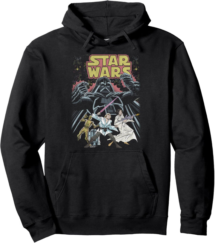 Star Wars Group Shot Vader Sith Lord Comic Cover Pullover Hoodie