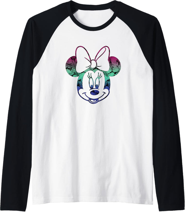 Disney Micky und seine Freunde Minnie Tropical Gradient Fill Raglan
