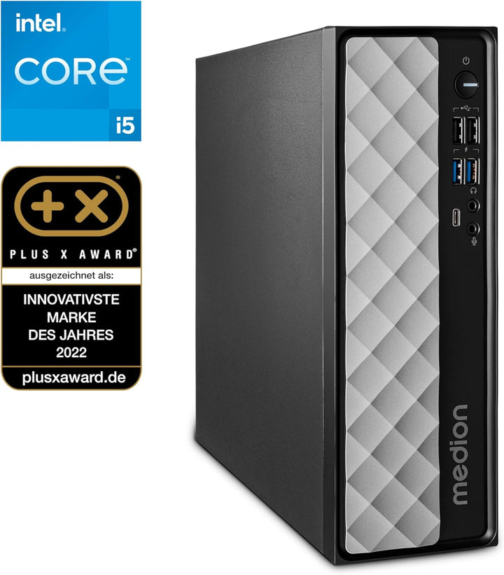 MEDION T80 Multimedia Mini PC (Intel Core i5-12450H, 16GB DDR4 RAM, 512GB SSD, Intel UHD, WLAN, Wind