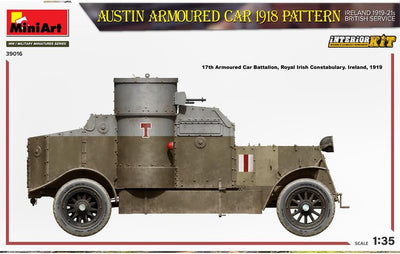 Mini Art 550039016 Miniart WWI 1:35 - Austin Armored Car (Irland 1919-21) Automobil Plastik Bausatz,