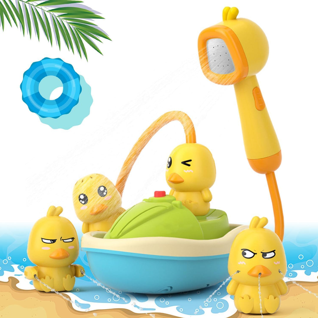 Badewannenspielzeug, Ente Elektrisches Baby Badespielzeug mit Duschkopf, Wasserspielzeug Kinder, Bab