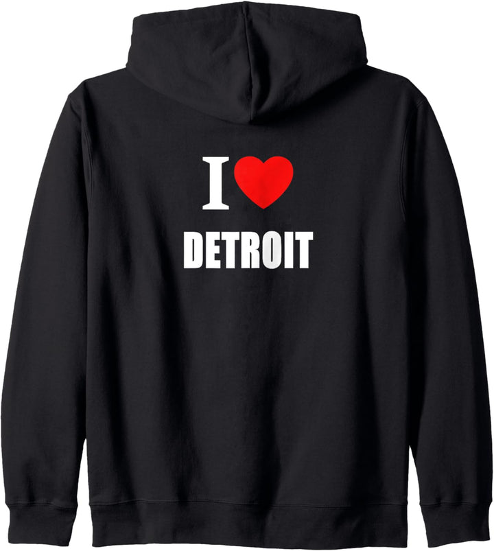 Ich liebe Detroit Souvenir Memory Kapuzenjacke