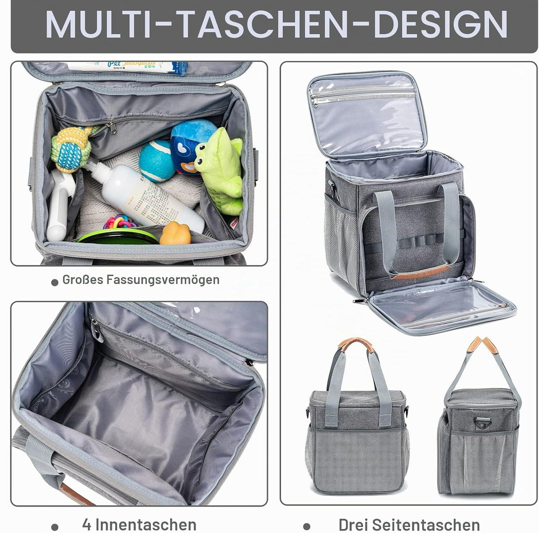 BABEYER Haustierpflegetasche, Hundepflegezubehör Organizer-Tragetasche, perfekt für Haustierpflege-W
