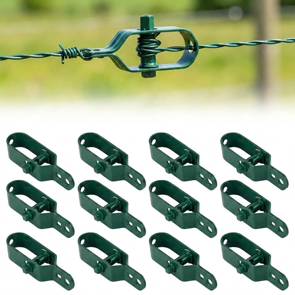 Drahtspanner Maschendrahtzaun Zaunspanner aus Metall, Robuste Spannschlösser für Spanndraht und Zaun