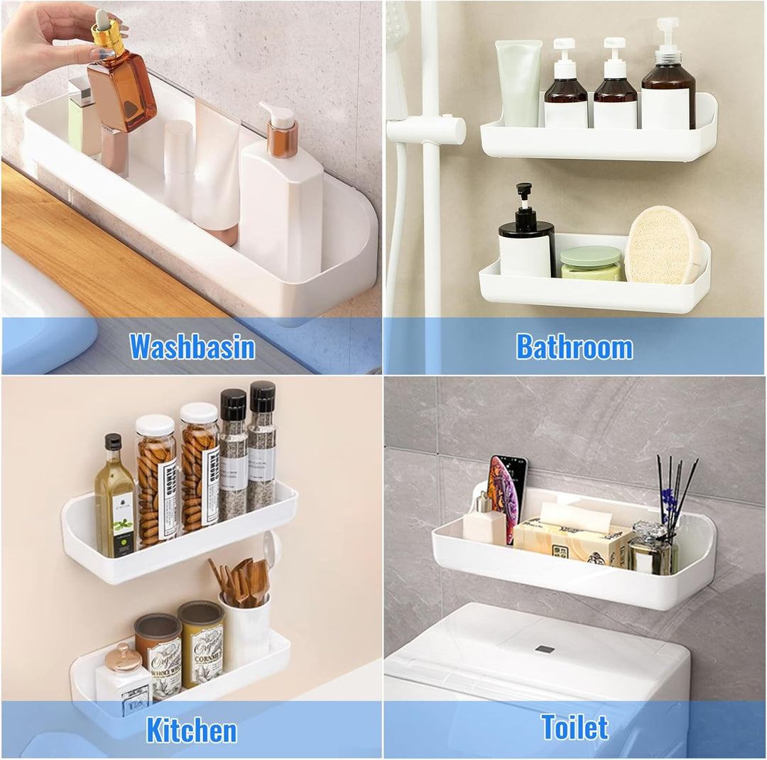 Diesisa 2 Stück Duschablage Ohne Bohren, Duschregal Wandmontage, Shampoo Halterung für Dusche, Dusch