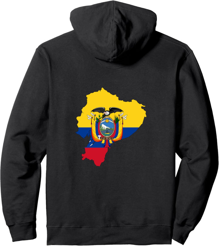 Umriss des Landes Ecuador auf der Flagge Pullover Hoodie