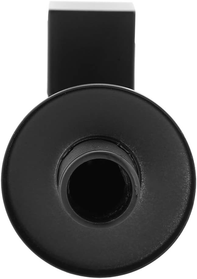 Wandmontage Wasserhahn Schwarz Messing Quadrat, Wasserfall Auslass G3/4 Aussengewinde mit Sprudler f