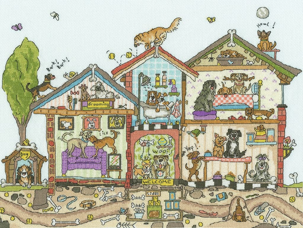 Bothy Threads Kreuzstich-Set, Motiv Pooch Palace