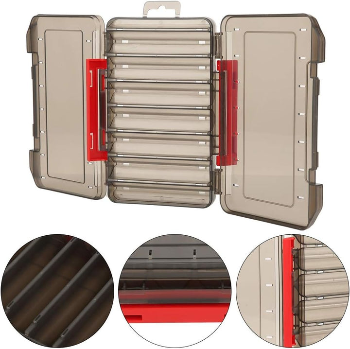 Fishing Tackle Box, Doppelseitige Angelköder Box, Angeln Doppelseitige Angelkiste Kunstköderbox, Kun