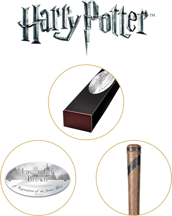 The Noble Collection - Lavender Brown Character Wand - 15in (38cm) Wizarding World Wand with Name Ta