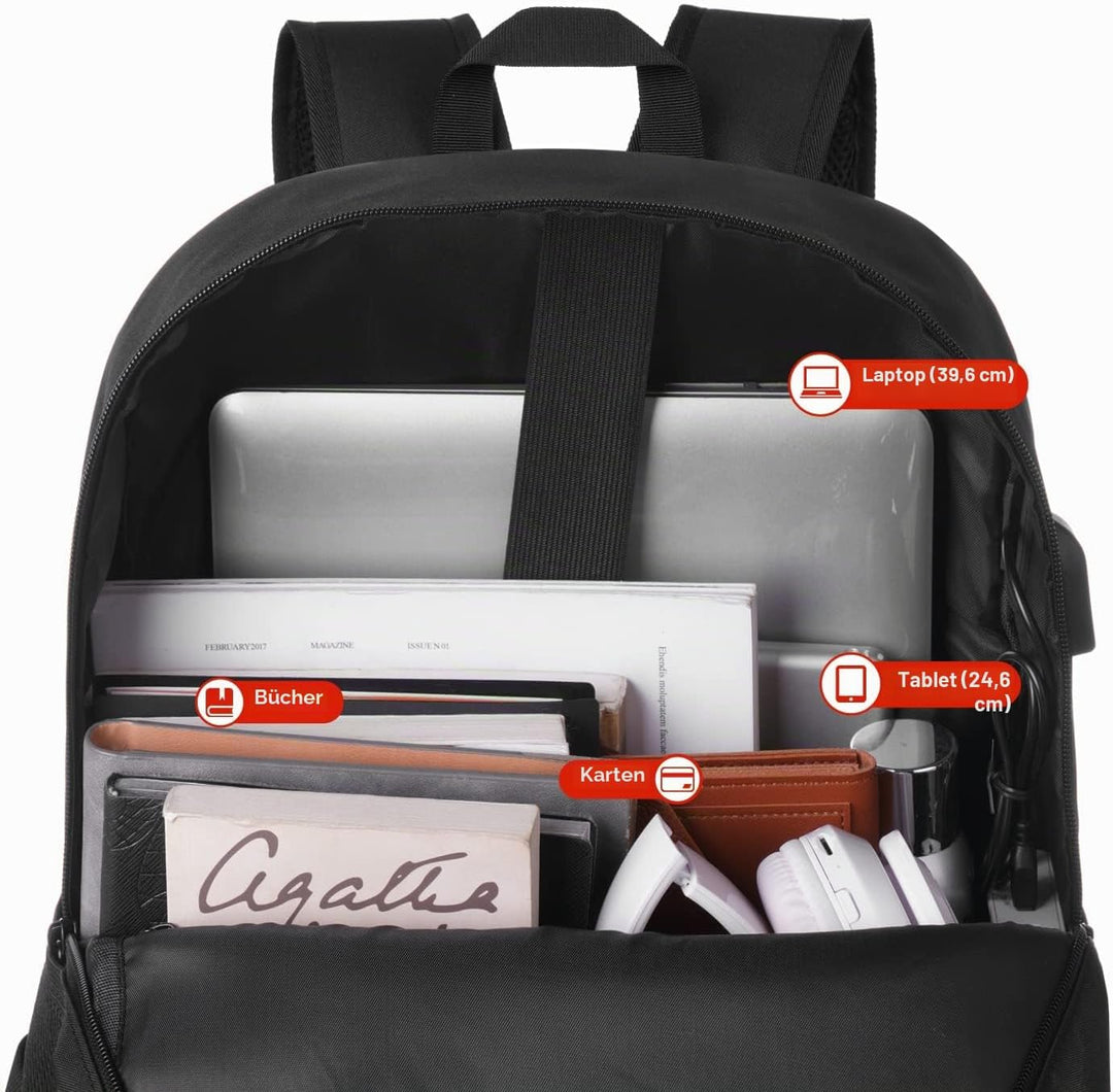 YAMTION Rucksack Laptop Herren Rucksack Damen,Schulrucksack Jungen Teenager Schultasche Mädchen Schu