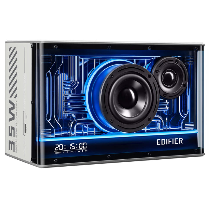 Edifier QD35 kompaktes Bluetooth-Lautsprechersystem mit RGB-Lichteffekten, Bluetooth V5.3 und Zwei u