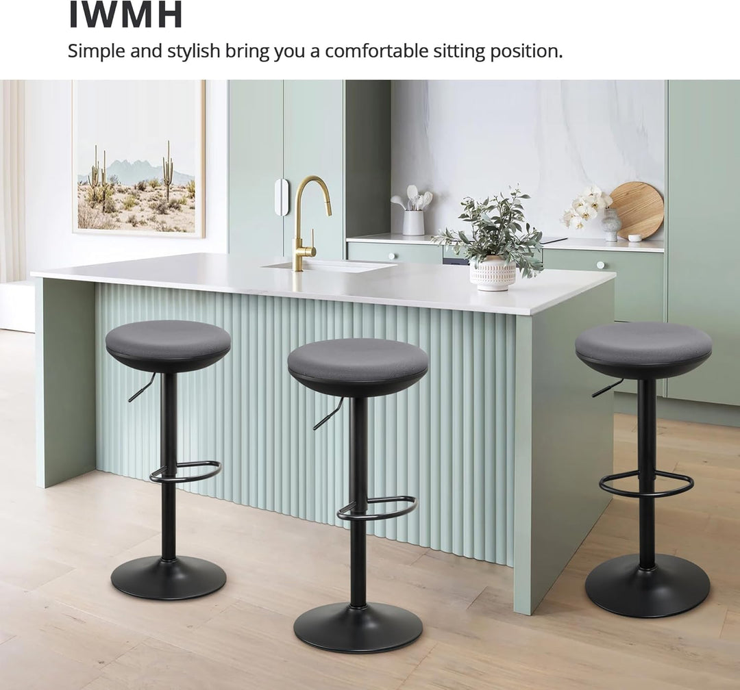 IWMH Stehhocker Höhenverstellbar, Bürohocker Ergonomischer, 360° Drehbarer Stehhilfe ohne Rückenlehn